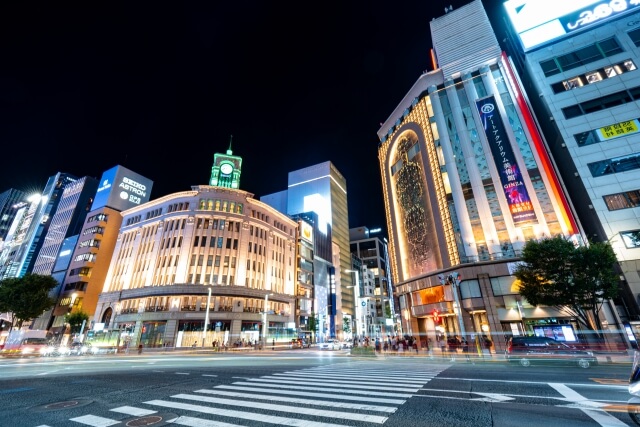Elegant luxury hotel room in Ginza, Tokyo